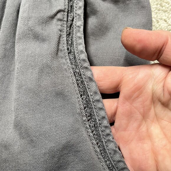 Anthropologie Equinox Postmark Jumpsuit Womens Small Apron Gray Overalls Linen - Picture 11 of 14